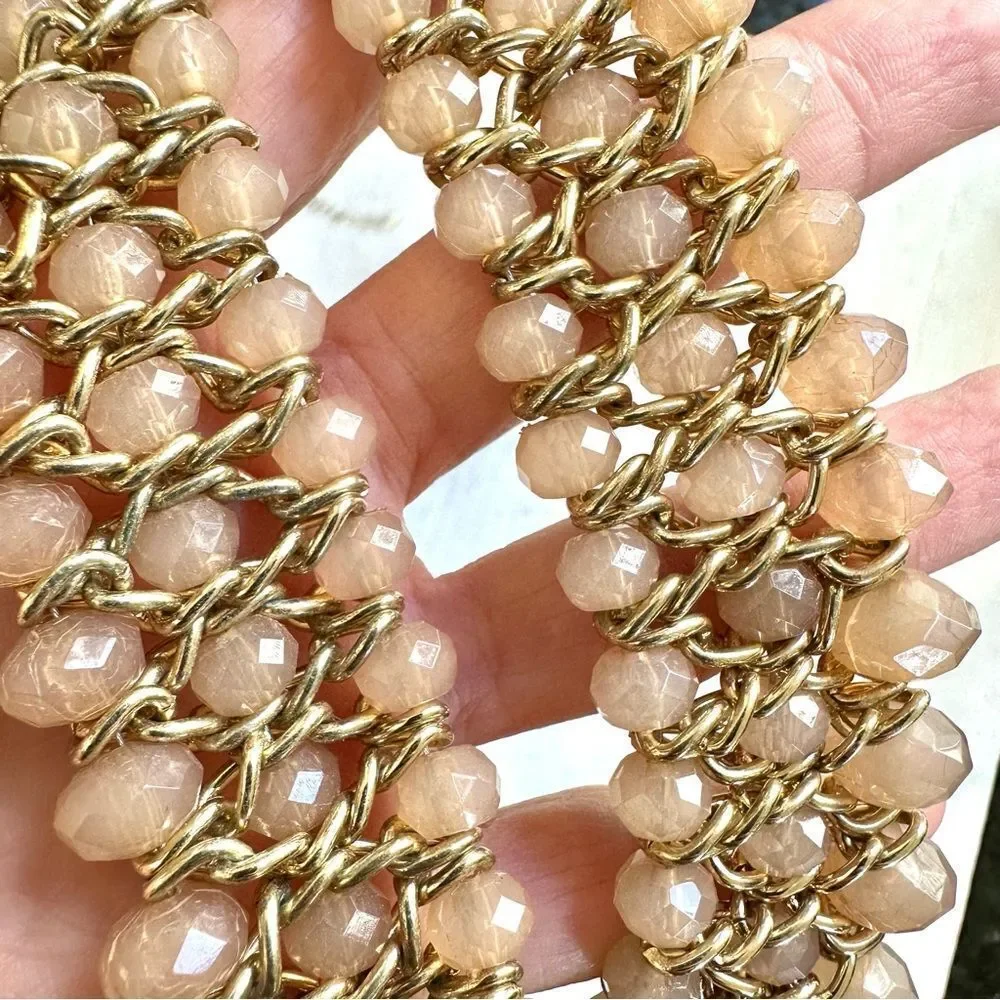 NY collection Peach gold tone choker necklace